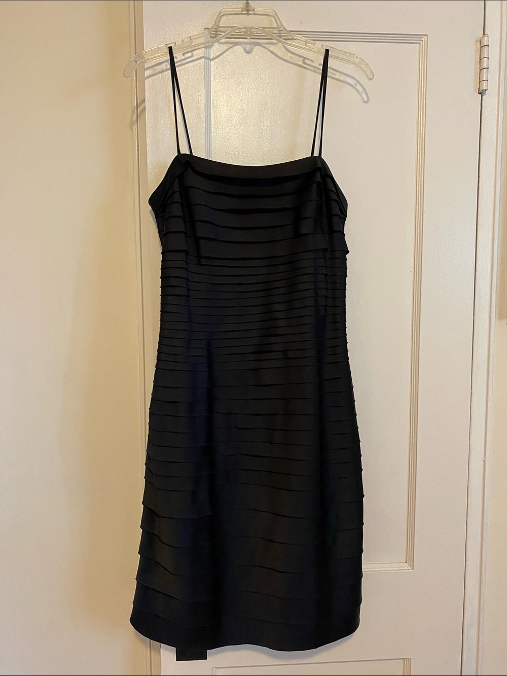 JS Collections black Dress with spaghetti straps size 10